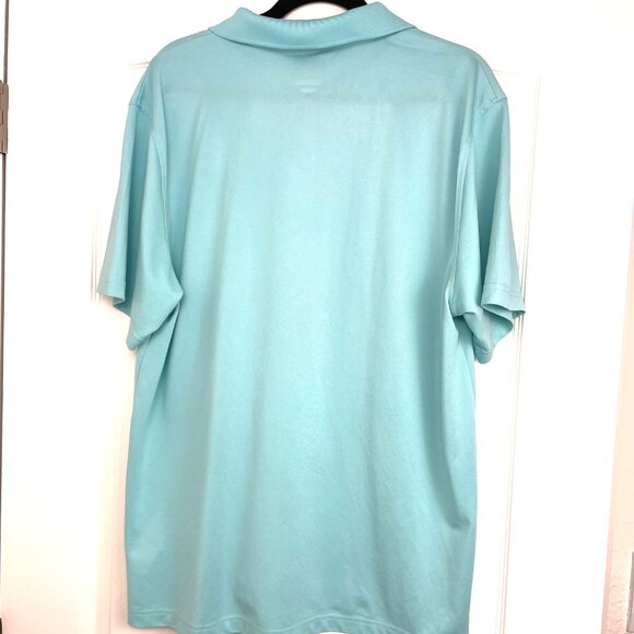 Greg Norman For Tasso Elba Polo Shirt Mens L Green Stretch Play Dry Five Iron - Picture 5 of 8